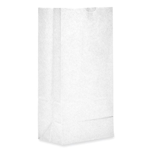 Grocery Paper Bags, 35 Lb Capacity, #8, 6.13" X 4.17" X 12.44", White, 500 Bags