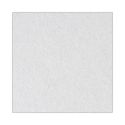 Polishing Floor Pads, 18" Diameter, White, 5/carton