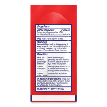 Cavity Protection Toothpaste, Regular Flavor, 0.15 Oz Sachet, 1,000/carton
