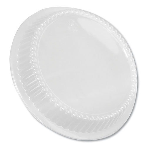 Dome Lids For 8" Round Containers, 8" Diameter X 1.56"h, Clear, Plastic, 500/carton