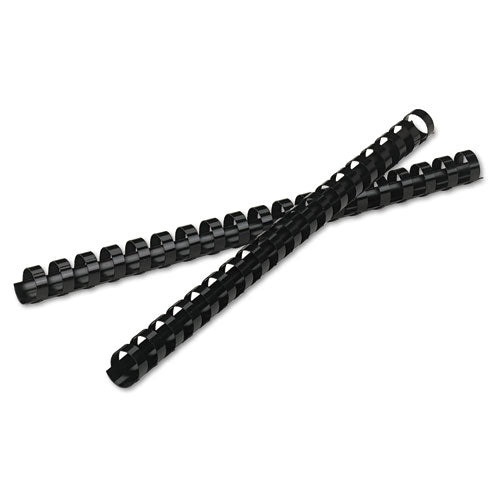Plastic Comb Bindings, 5/8" Diameter, 120 Sheet Capacity, Black, 25/pack