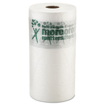 Produce Bags, 9 Microns, 10" X 15", Clear, 1,400 Bags/roll, 4 Rolls/carton