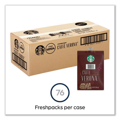 Starbucks Caffe Verona Coffee Freshpack, Caffe Verona, 0.32 Oz Pouch, 76/carton