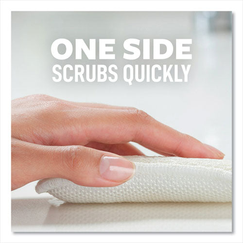 Greener Clean Dual Action Scrub And Wipe, 2.8 X 4.7, 0.7" Thick, White, 2/pack