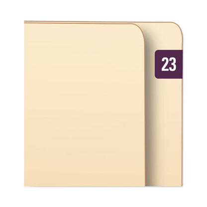 Yearly End Tab File Folder Labels, 23, 0.5 X 1, Purple, 25/sheet, 10 Sheets/pack