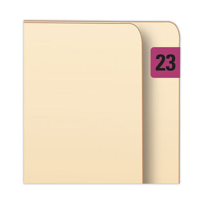 Yearly End Tab File Folder Labels, 23, 0.75 X 1.5, Purple, 500 Labels/roll