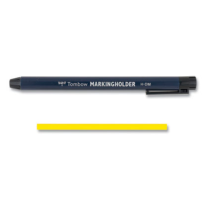 Wax-based Marking Pencil, 4.4 Mm, Yellow Wax, Navy Blue Barrel, 10/box