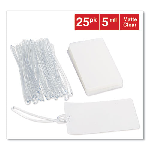 Laminating Pouches, 5 Mil, 2.5" X 4.25", Gloss Clear, 25/pack