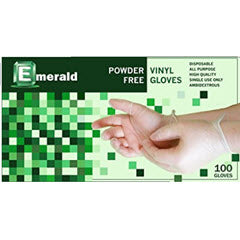 Emerald Shannon Powder-Free Vinyl Disposable Gloves