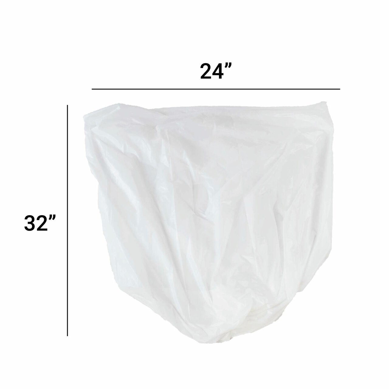 LLDPE Can Liner, 24" x 32", 12-16 gal., White