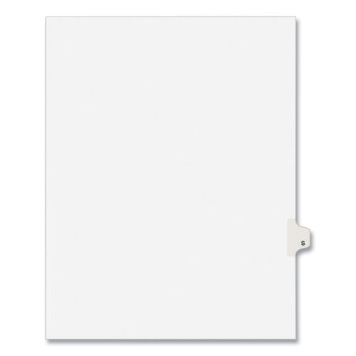 Preprinted Legal Exhibit Side Tab Index Dividers, Avery Style, 26-tab, S, 11 X 8.5, White, 25/pack, (1419)