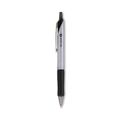 Acroball Pro Advanced Ink Hybrid Gel Pen, Retractable, Medium 1 Mm, Black Ink, Silver/black Barrel, Dozen
