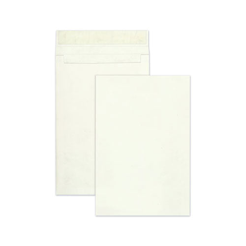 Lightweight 14 Lb Tyvek Open End Expansion Mailers, #15 1/2, Cheese Blade Flap, Redi-strip Closure, 12 X 16, White, 25/box