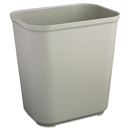 Fire Resistant Wastebasket, 7 Gal, Fiberglass, Gray