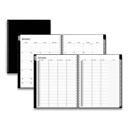 Enterprise Weekly Appointment Planner, Enterprise Formatting, 11 X 8.5, Black Cover, 12-month (jan To Dec): 2024