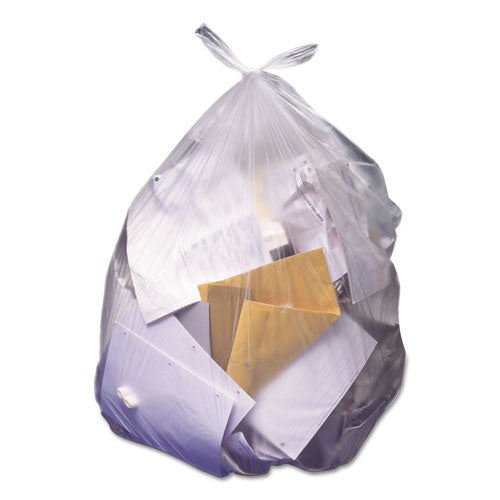 High-density Waste Can Liners, 60 Gal, 22 Mic, 38" X 60", Natural, 25 Bags/roll, 6 Rolls/carton