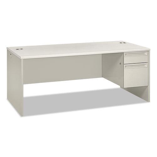 38000 Series Right Pedestal Desk, 72" X 36" X 30", Light Gray/silver