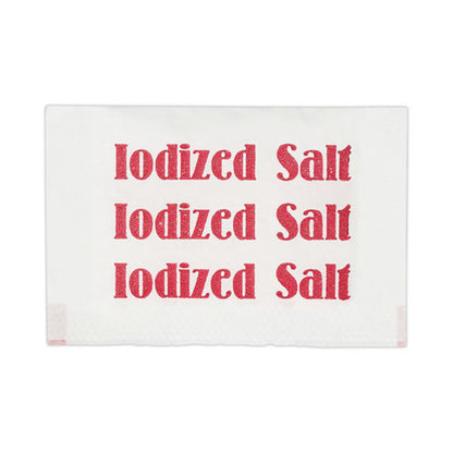 Iodized Salt Packets, 0.75 G Packet, 3,000/box