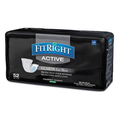 Fitright Active Male Guards, 6" X 11", White, 52/pack, 4 Pack/carton