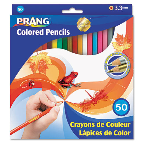Colored Pencil Sets, 3.3 Mm, 2b, Assorted Lead And Barrel Colors, 50/pack