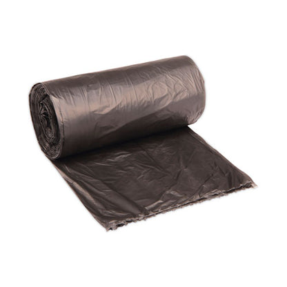 High-density Can Liners, 45 Gal, 19 Mic, 40" X 46", Black, 25 Bags/roll, 6 Rolls/carton