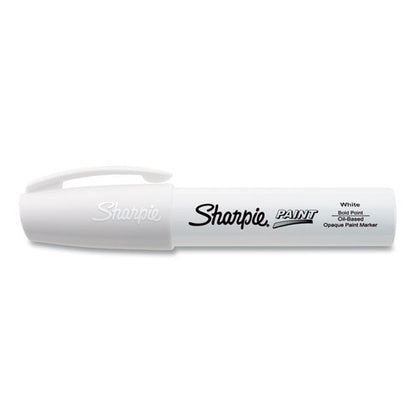 Permanent Paint Marker, Extra-broad Chisel Tip, White