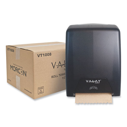 Valay Proprietary Roll Towel Dispenser, 11.75 X 8.5 X 14, Black