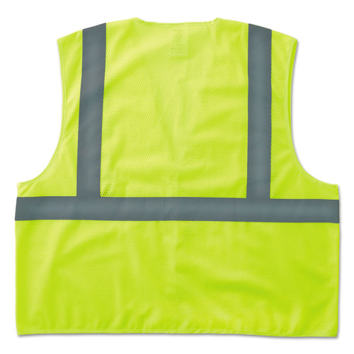 Glowear 8205hl Type R Class 2 Super Econo Mesh Safety Vest, 4x-large To 5x-large, Lime