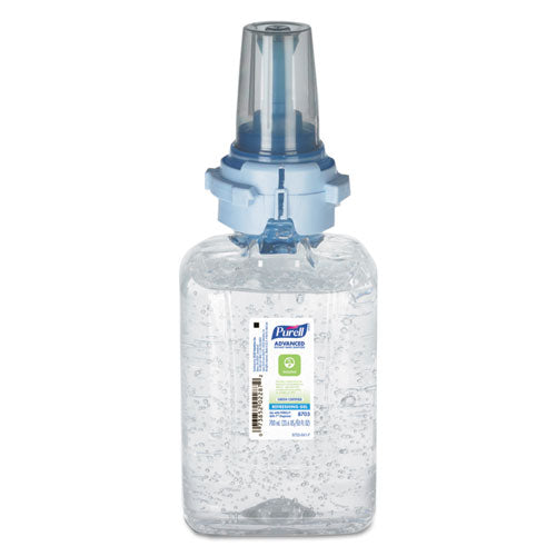 Advanced Hand Sanitizer Green Certified Gel Refill, For Adx-7 Dispensers, 700 Ml, Fragrance-free, 4/carton