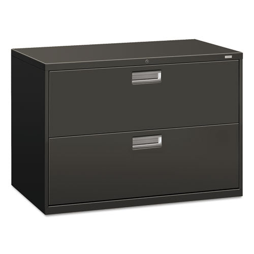 Brigade 600 Series Lateral File, 2 Legal/letter-size File Drawers, Charcoal, 42" X 18" X 28"