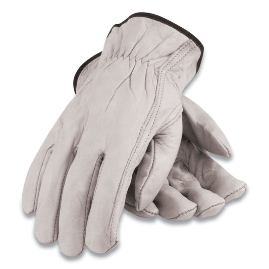 Economy Grade Top-grain Cowhide Leather Work Gloves, X-large, Tan