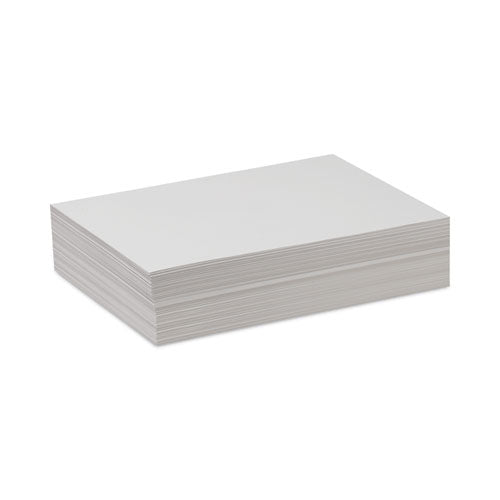 White Drawing Paper, 47 Lb Text Weight, 9 X 12, Pure White, 500/ream