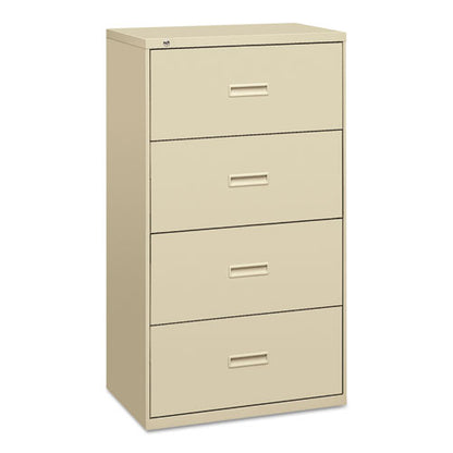 400 Series Lateral File, 4 Legal/letter-size File Drawers, Putty, 30" X 18" X 52.5"