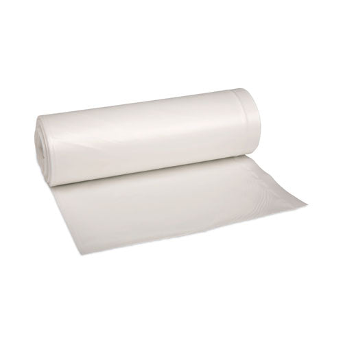 Low-density Waste Can Liners, 33 Gal, 0.6 Mil, 33 X 39, White, 25 Bags/roll, 6 Rolls/carton