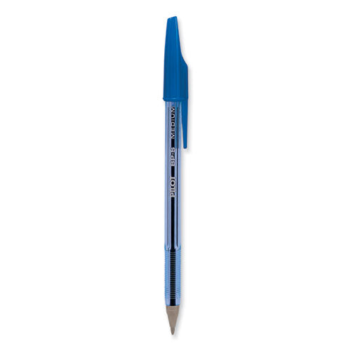 Better Ballpoint Pen, Stick, Medium 1 Mm, Blue Ink, Translucent Blue Barrel, Dozen