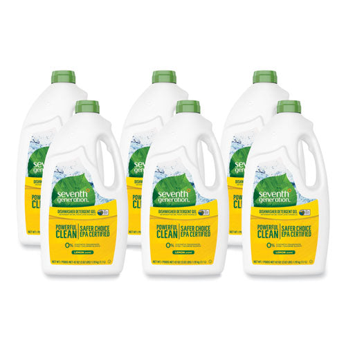 Natural Automatic Dishwasher Gel, Lemon, 42 Oz Bottle, 6/carton