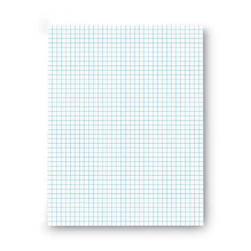Quadrille-rule Glue Top Pads, Quadrille Rule (4 Sq/in), 50 White 8.5 X 11 Sheets, Dozen