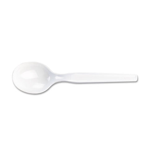 Plastic Cutlery, Heavy Mediumweight Soup Spoon, 100/box