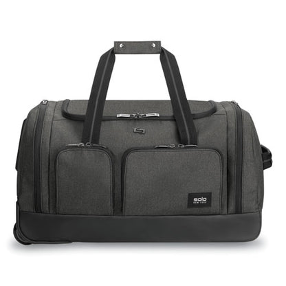 Leroy Rolling Duffel, Fits Devices Up To 15.6", Polyester, 12 X 10.5 X 10.5, Gray