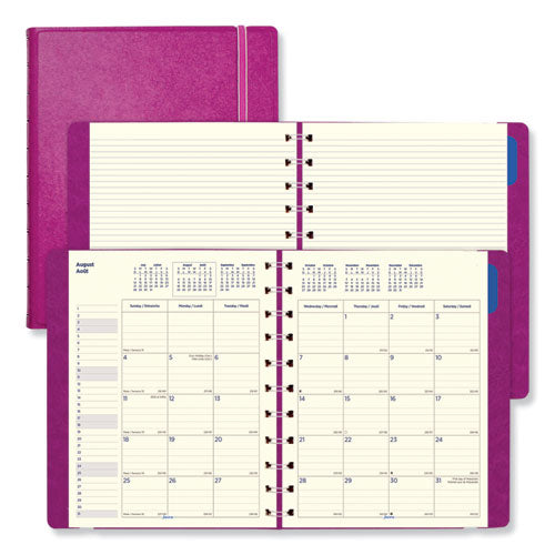 Soft Touch 17-month Planner, 10.88 X 8.5, Fuchsia Cover, 17-month (aug To Dec): 2023 To 2024