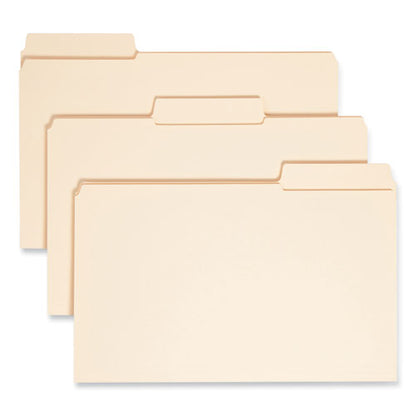 Supertab Reinforced Guide Height Top Tab Folders, 1/3-cut Tabs: Assorted, Legal Size, 0.75" Expansion, Manila, 100/box