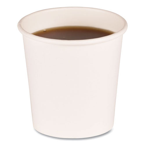 Paper Hot Cups, 4 Oz, White, 50 Cups/sleeve, 20 Sleeves/carton