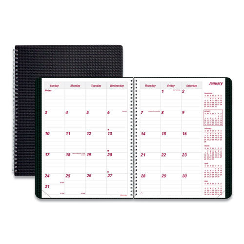 Duraflex 14-month Planner, 8.88 X 7.13, Black Cover, 14-month (dec To Jan): 2023 To 2025