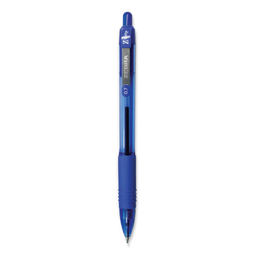 Z-grip Ballpoint Pen, Retractable, Medium 0.7 Mm, Blue Ink, Translucent Blue/blue Barrel, 12/pack