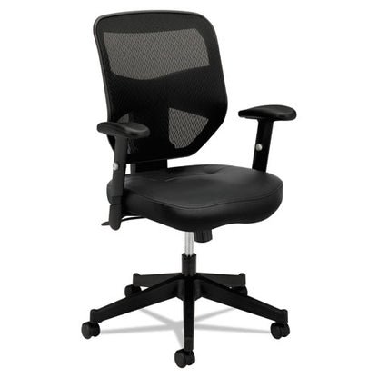 Vl531 Mesh High-back Task Chair With Adjustable Arms, Supports Up To 250 Lb, 18" To 22" Seat Height, Black