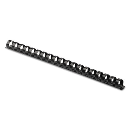 Plastic Comb Bindings, 1/2" Diameter, 90 Sheet Capacity, Black, 100/pack