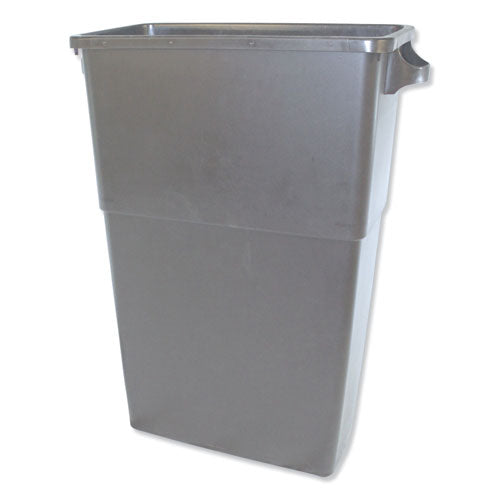 Thin Bin Containers, 23 Gal, Polyethylene, Gray