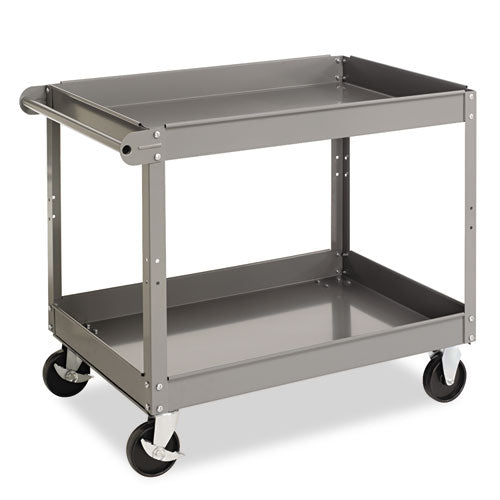 Two-shelf Metal Cart, Metal, 2 Shelves, 500 Lb Capacity, 24" X 36" X 32", Gray