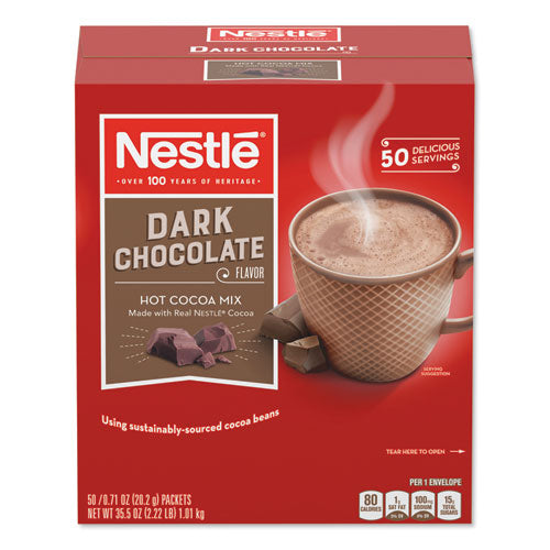 Hot Cocoa Mix, Dark Chocolate, 0.71 Oz, 50/box