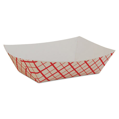 Paper Food Baskets, 0.5 Lb Capacity, 4.58 X 3.2 X 1.25, Red/white, Paper, 1,000/carton